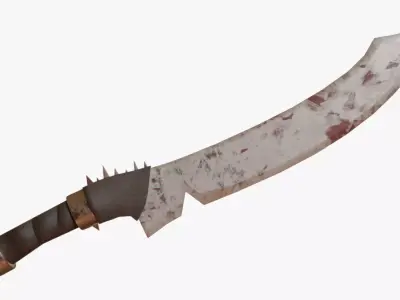 Post-Apocalyptic Machete Low-poly 3D model purchase