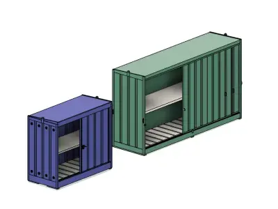 Model Railways Industrial  Large Oil Storage Cabinets for Resin 3D print model