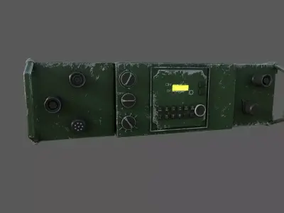 radio military Low-poly 3D model buy
