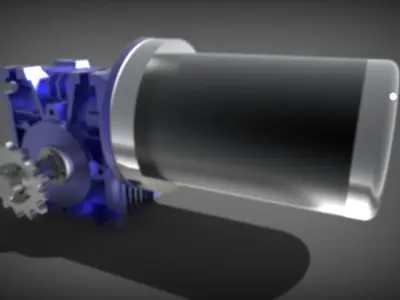 Gearbox and Motor Free 3D model