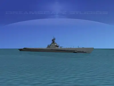 Gato Class Submarine SS215 USS Growler 3D model