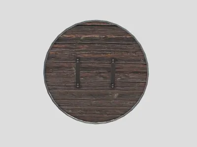 Viking Shield Low-poly 3D model 16