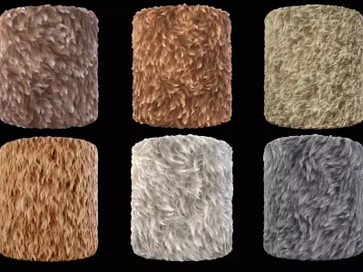 Fur Substance Material collection and  Texture