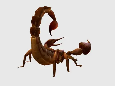 animated scorpion  Low-poly 3D model