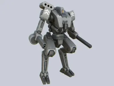 Mech 01 Low-poly 3D model
