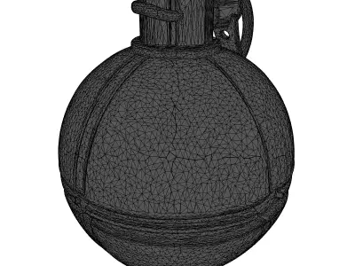 Metallic Futuristic Grenade Model 3D model