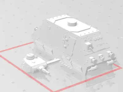 ARTILLERIEWAGEN NSize Armored train 3D print model