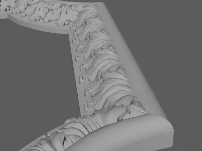 mirror gold frame 3D model
