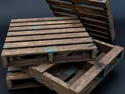 Pallet LowPoly GameAsset Low-poly 3D model