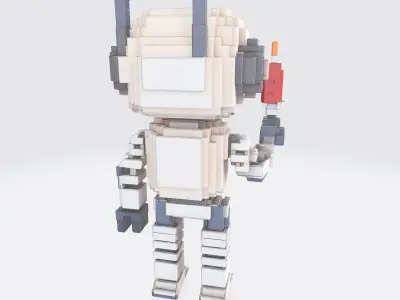 Robot Character N8 Low-poly 3D model