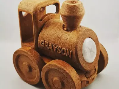 3D Printable Wooden Toy Train Set 3D print model