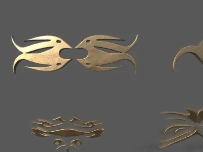 GOTHIC MOTIF PACK 3D MODEL Low-poly 3D model