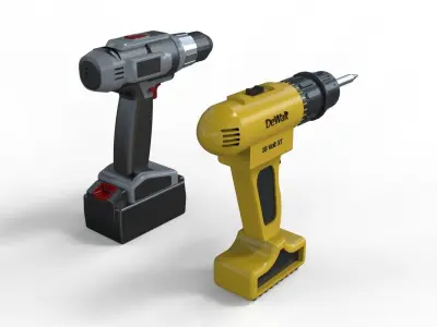 Cordless Drill Machine  3D model
