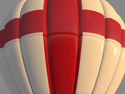 EnglandFlag-Parachute hot air balloon - hot air balloon 3D model
