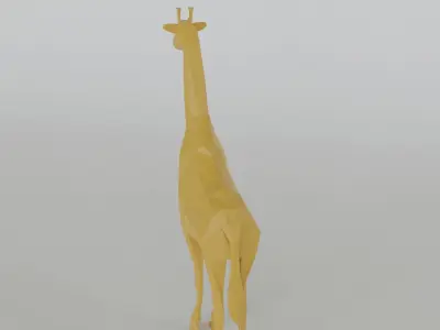 Low Poly Giraffe Free low-poly 3D model