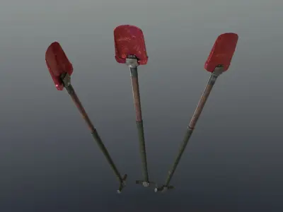 Shovel - Ruby Low-poly 3D model