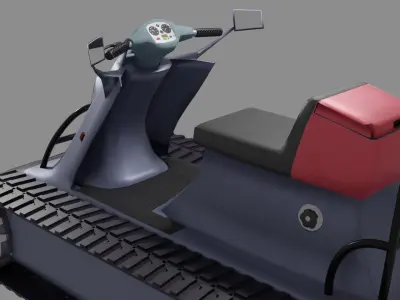  track motorcycle 3D model