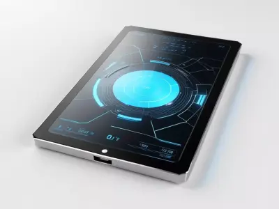 Futuristic SciFi Holographic Tablet 3D model