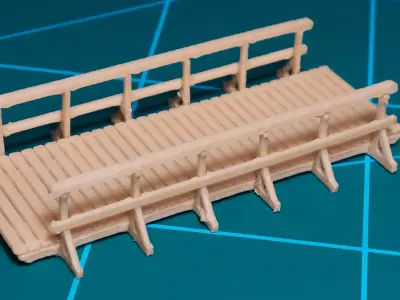 Small wooden bridge 1-87 FDM 3D print model