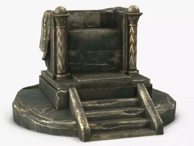 Throne PBR Low-poly 3D model