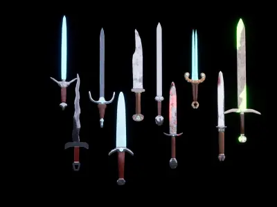 Stylized Melee Pack Low-poly 3D model