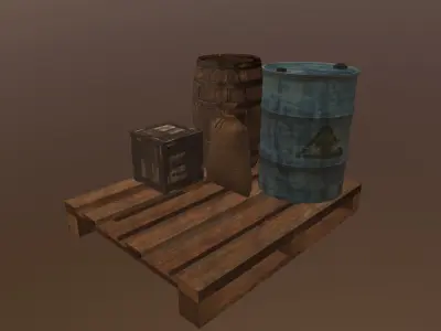 Exterior models pack  Low-poly 3D model