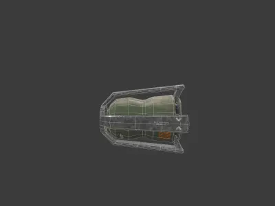 Rescue capsule Low-poly 3D model