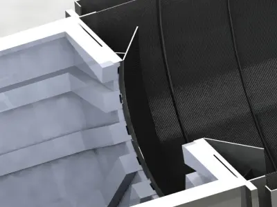 DRUM WASHING AND SCREENING 3000X12000 mm 3D model