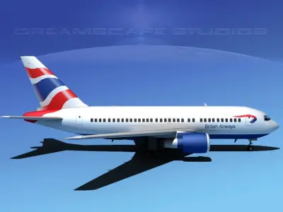Boeing 767-100 British Airways 1 3D model