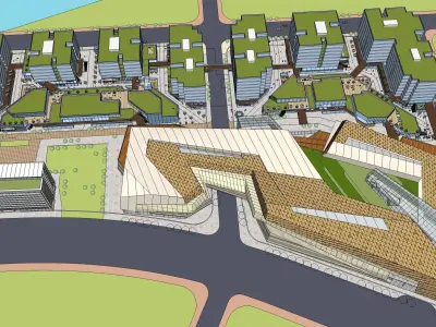 Sketchup Commercial Office Complex 229 3D model