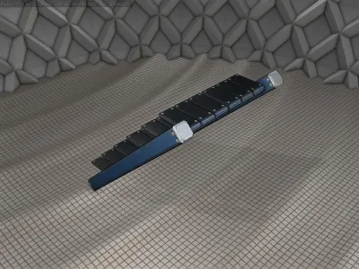 Sci-Fi Stairs - 15 - Blue Version  Low-poly 3D model