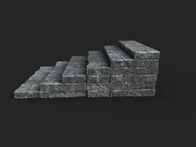 Old Stairs Low-poly 3D model purchase