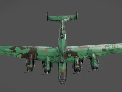 ME-264 Airplane Low-poly 3D model