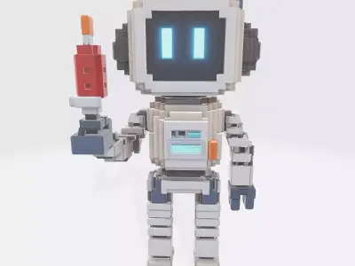 Robot Character 9 in 1 Bundle N1 3D Model Collection