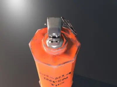 Fire Bomb Low-poly 3D model