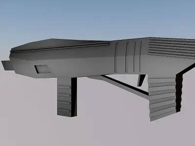 LOW POLY 3D GUN 4 Different Versions Low-poly 3D model