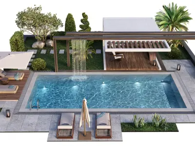 Swimming Pool 10 3D model buy