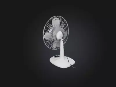 Realistic Electric Fan Low-poly 3D model