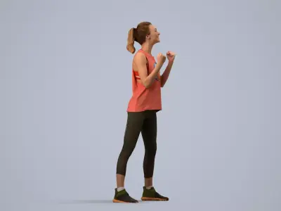 00556Meghan007 - Adult Caucasian woman exercising in sports 3D model