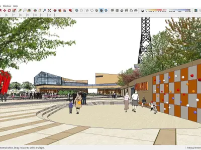 Sketchup Landscape Park J10 3D model