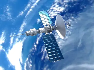 Concept satellite 3D model