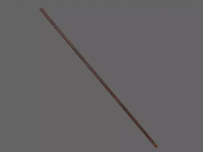 PBR Wushu Stick Wood4 Low-poly 3D model