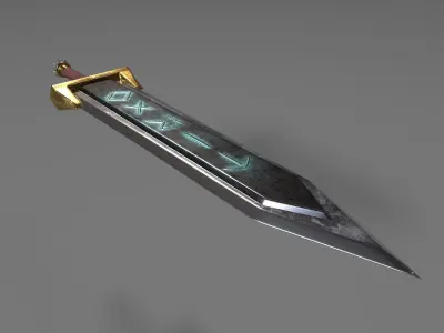 GreatSwored legend of zelda sword Low-poly 3D model