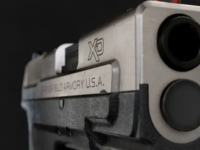 Springfield XD Mod2 Game Ready Low Poly Model Low-poly 3D model