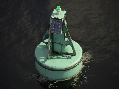 Sea Buoy v2 Low-poly 3D model