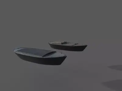 Boat 3D Model  Low-poly 3D model