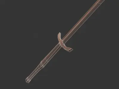 Norse Sword PBR Low-poly 3D model
