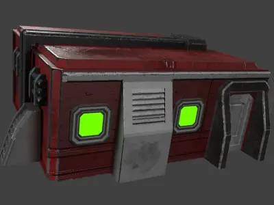 Sci-fi  Mini-House Ready for game Low-poly 3D model