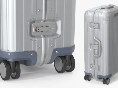Rimowa Original Cabin Twist Suitcase Silver 3D model