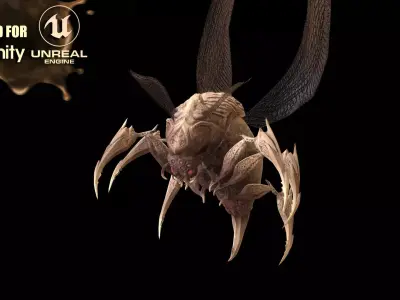 Flying Bug 12 Low-poly 3D model